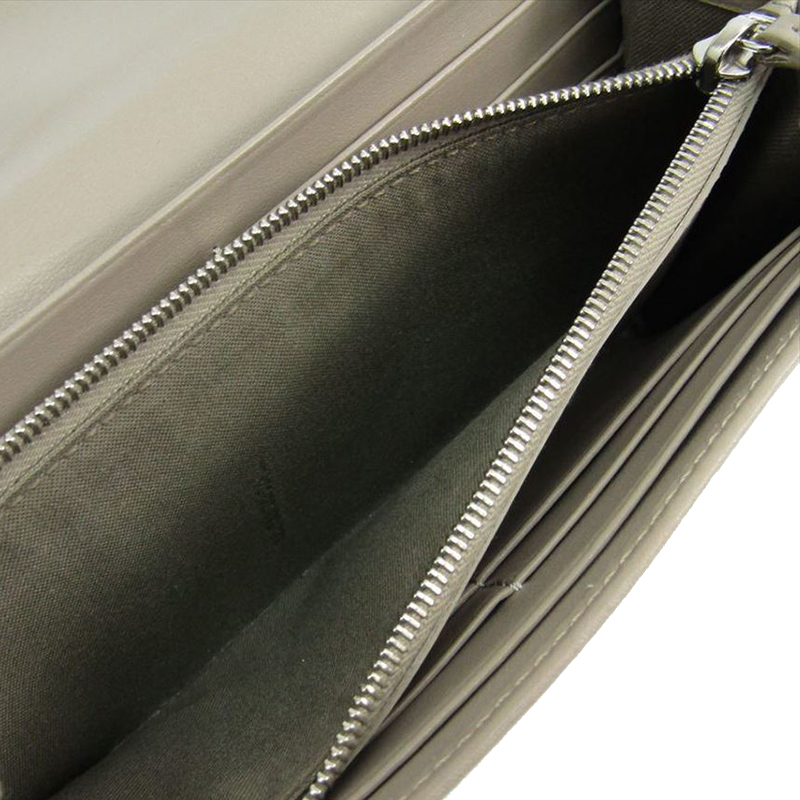 

Fendi Taupe Calfskin Leather Long Wallet, Beige