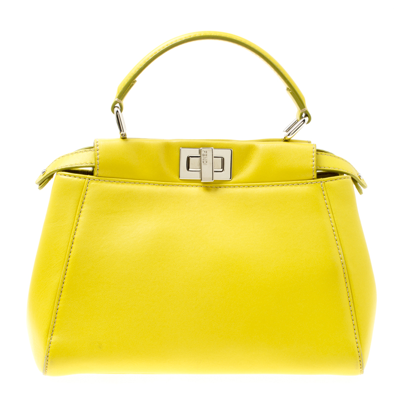 fendi peekaboo mini yellow