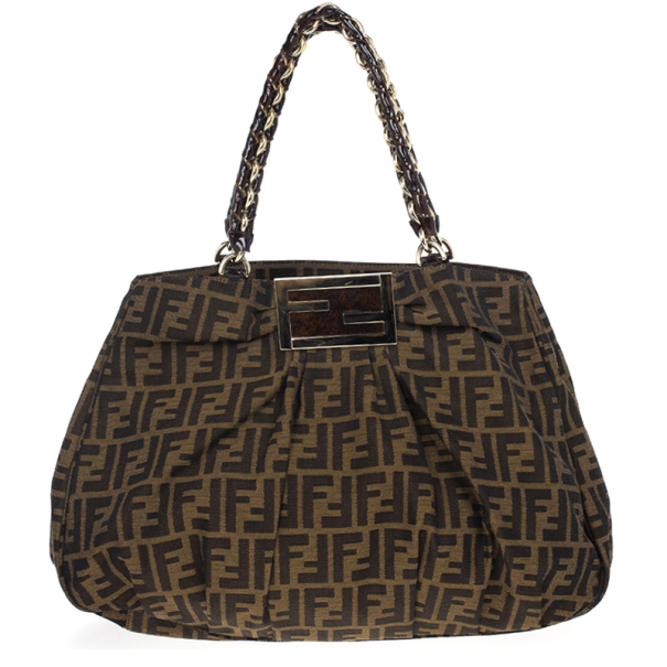 Pre Owned Fendi Mia Large Zucca Hobo