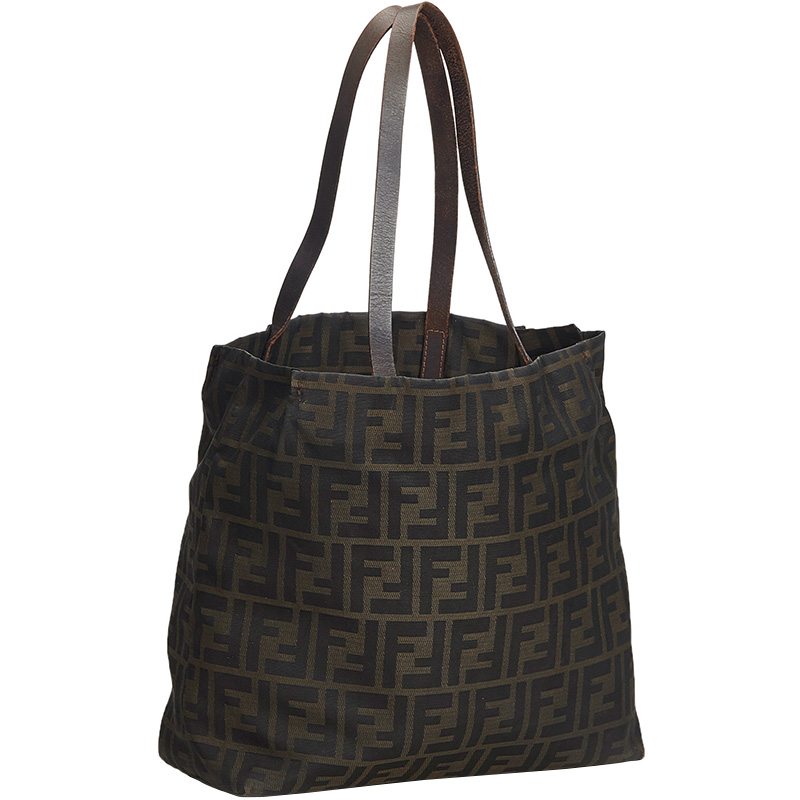 

Fendi Brown Zucca Coated Canvas Tote Bag