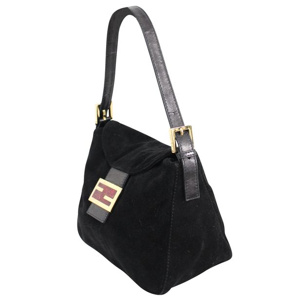 

Fendi Black Suede Shoulder Bag