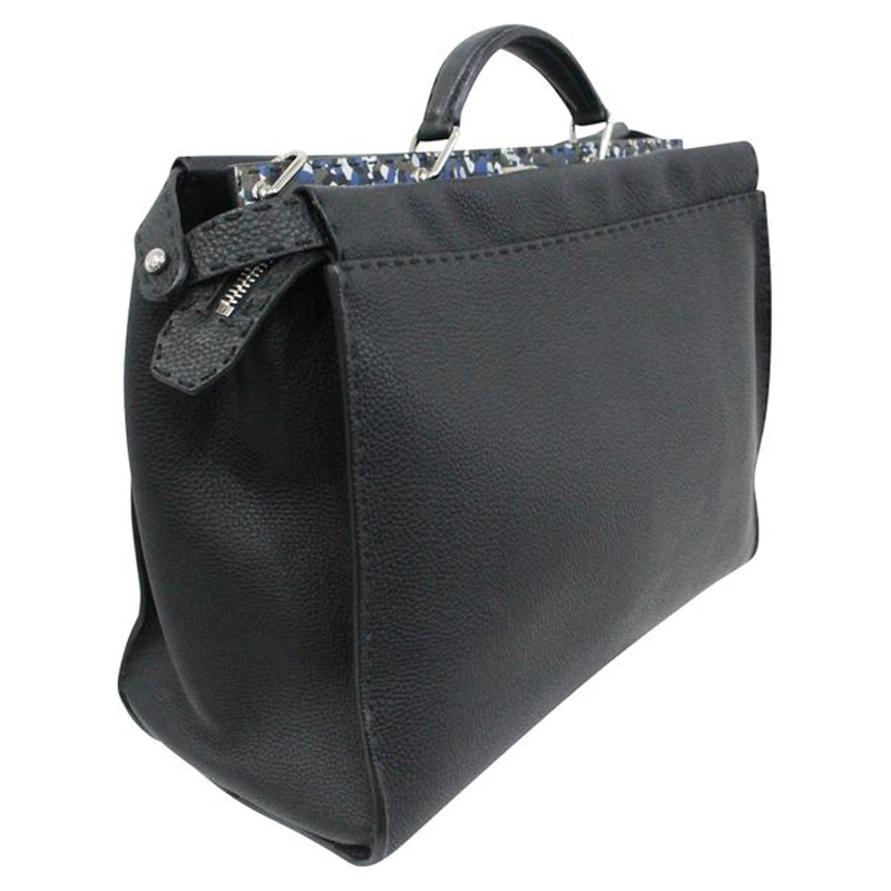 

Fendi Black Leather Selleria bag