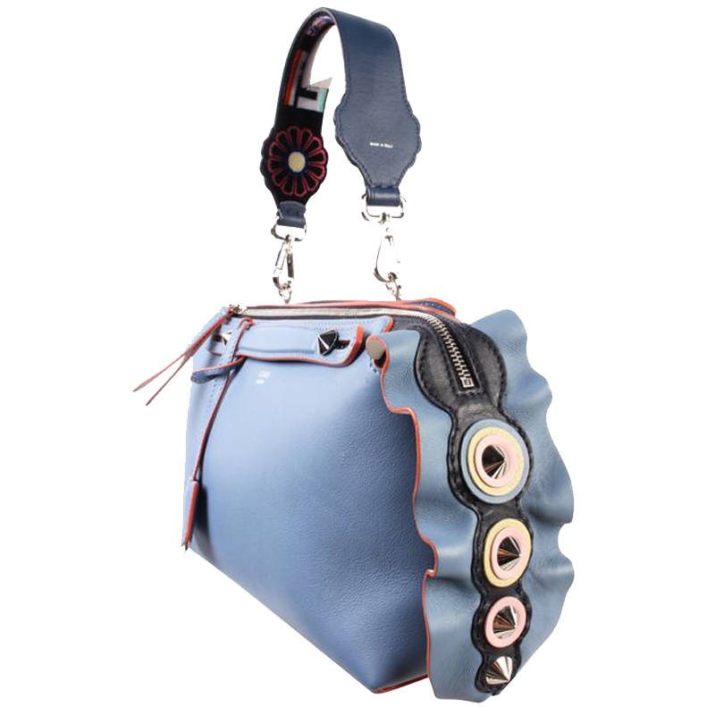 

Fendi Blue Leather By The Way Bag Croosbody Bag