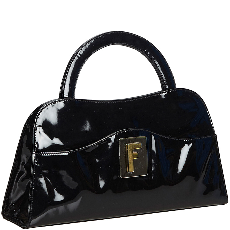 

Fendi Black Patent Leather Satchel