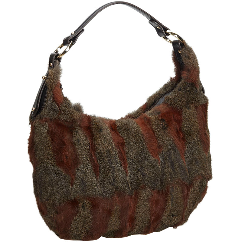 

Fendi Brown Fur Hobo Bag
