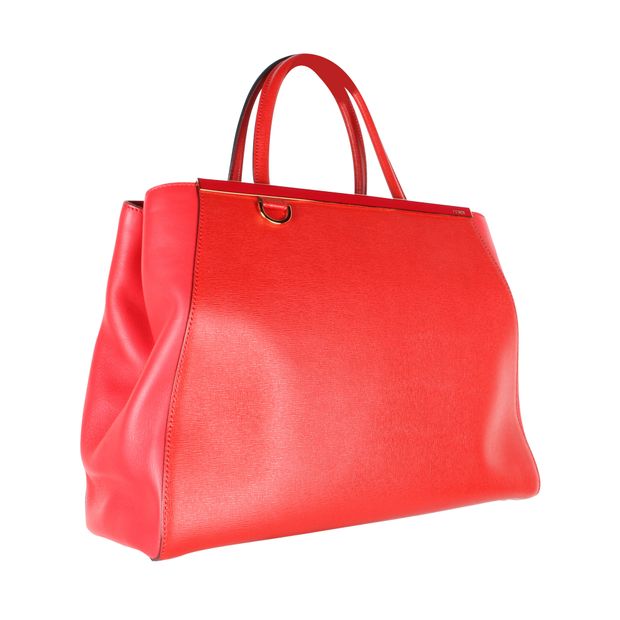 

Fendi Red Leather 2jours  Tote