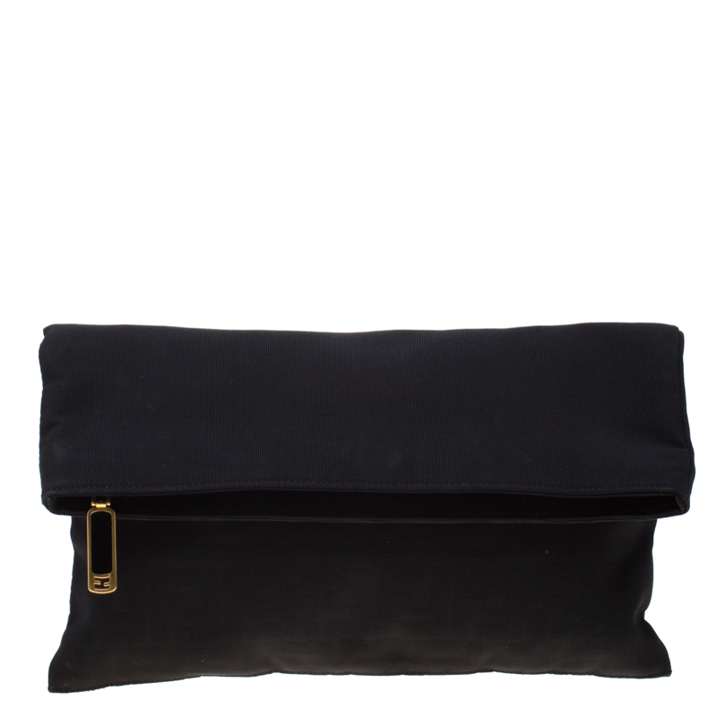 fendi black clutch