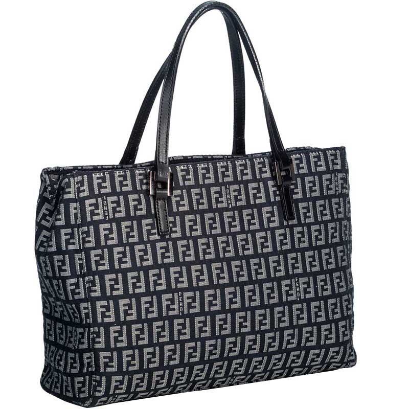 

Fendi Dark Brown Zucchino Canvas Tote Bag
