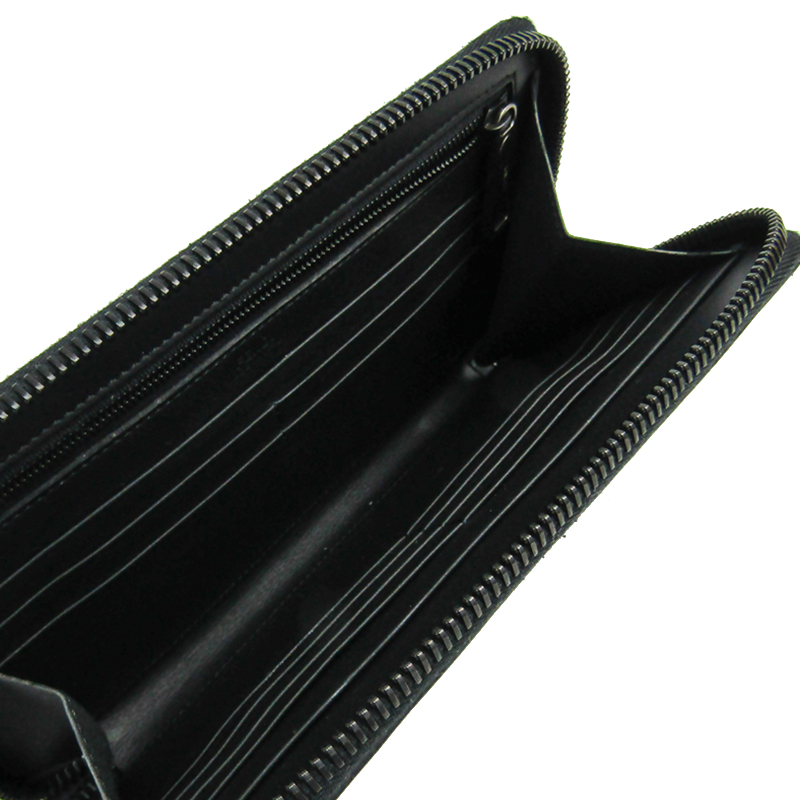 

Fendi Black Leather Zip Around Wallet