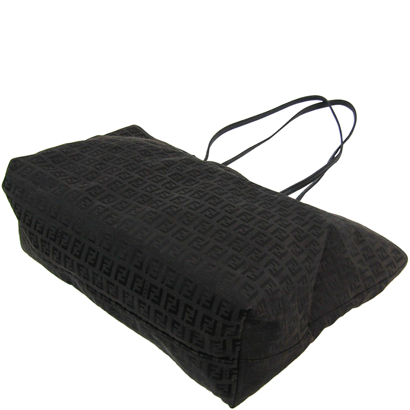 

Fendi Black/Brown Zucchino Canvas Shopping Tote