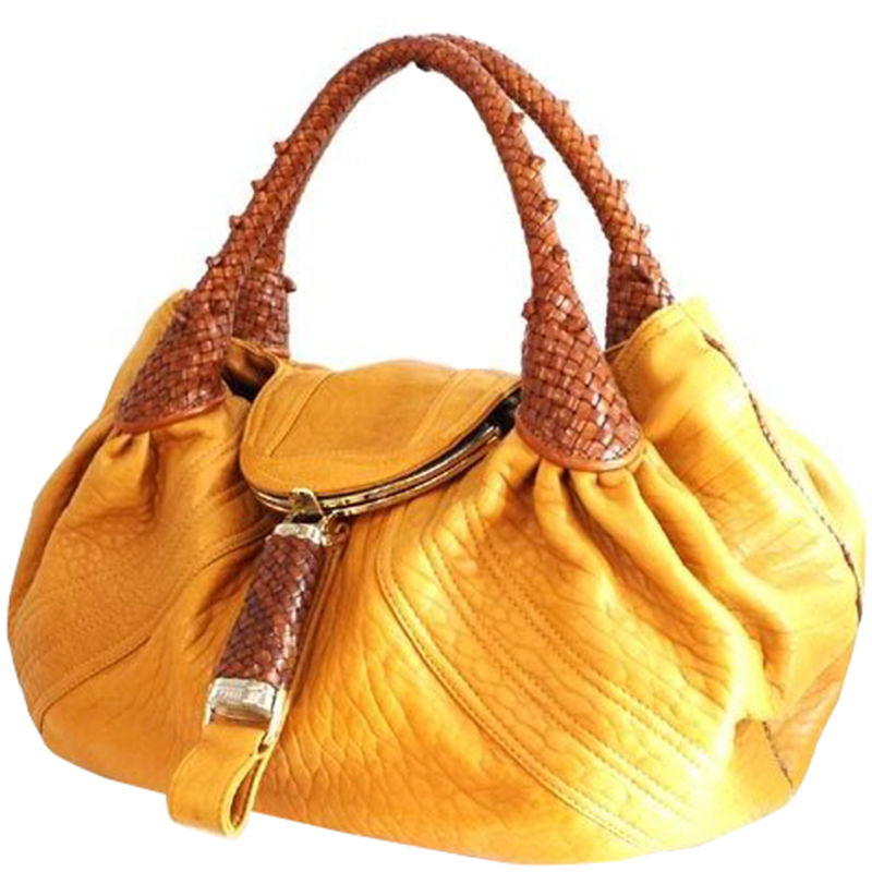 

Fendi Two Tone Leather and Lizard Spy Bag, Yellow