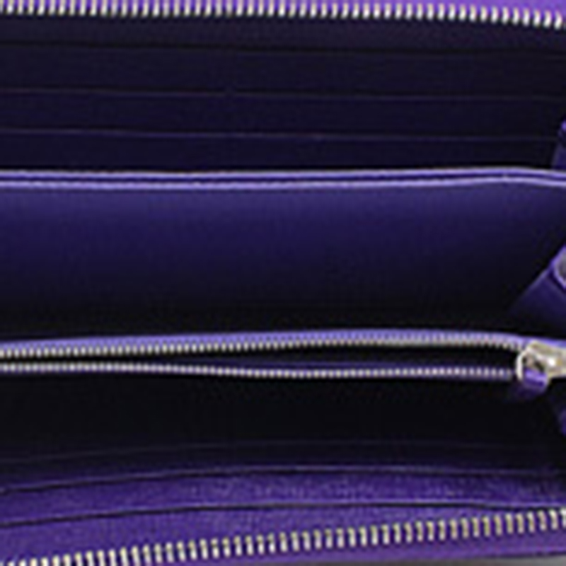 

Fendi Purple Leather Zip Around Wallet