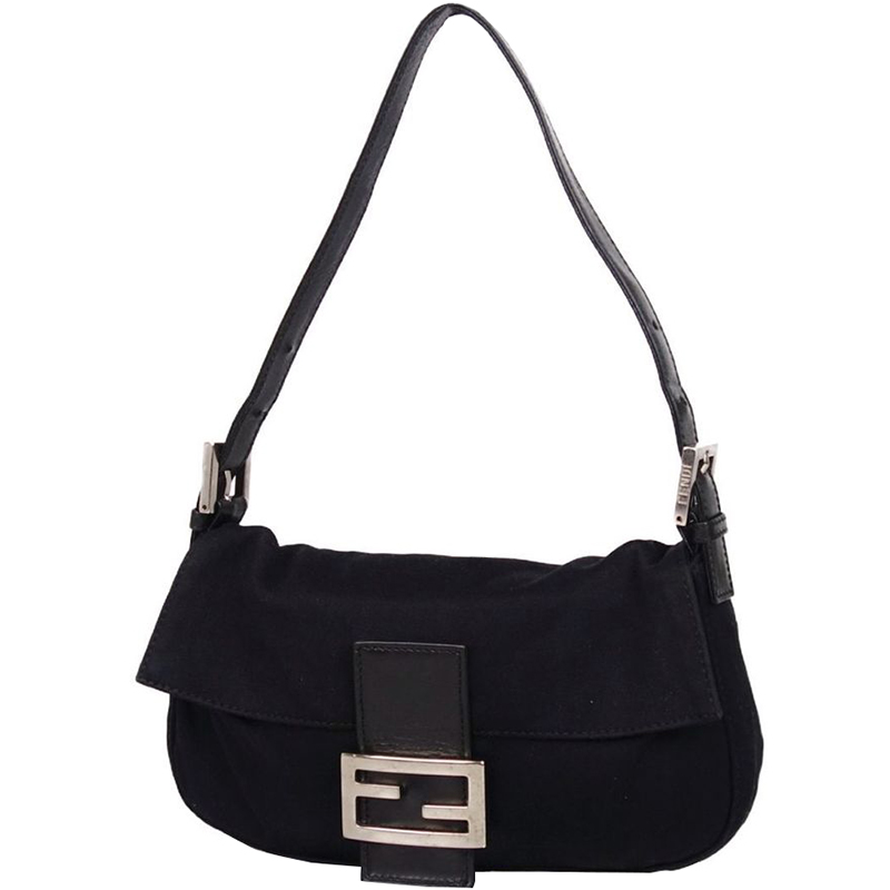 

Fendi Black Jersey Baguette Shoulder Bag