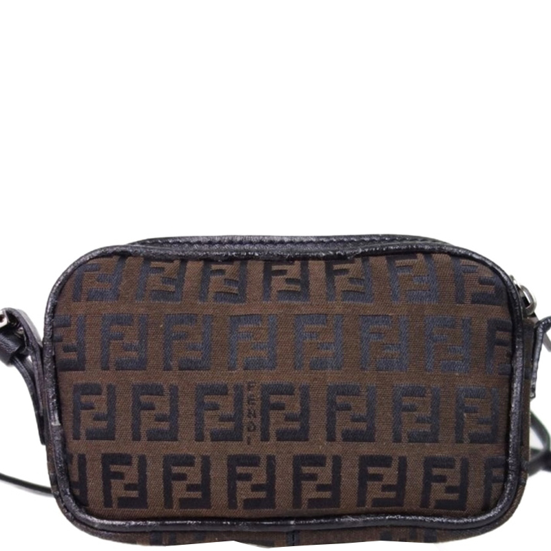 

Fendi Tobacco Zucchino Canvas Crossbody Bag, Brown
