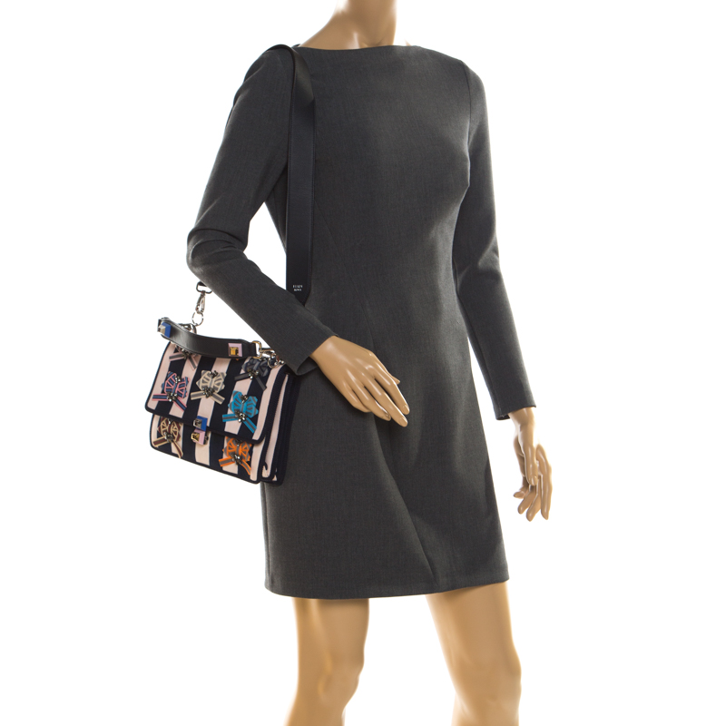 

Fendi Multicolor Ribbon Embellished Kan I Shoulder Bag
