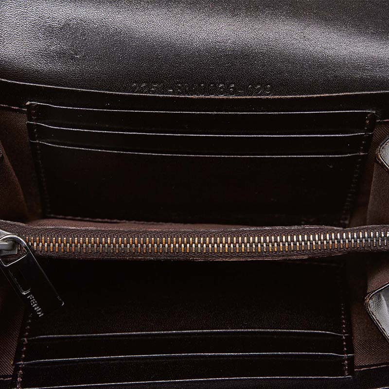 

Fendi Brown Zucchino Canvas Small Wallet
