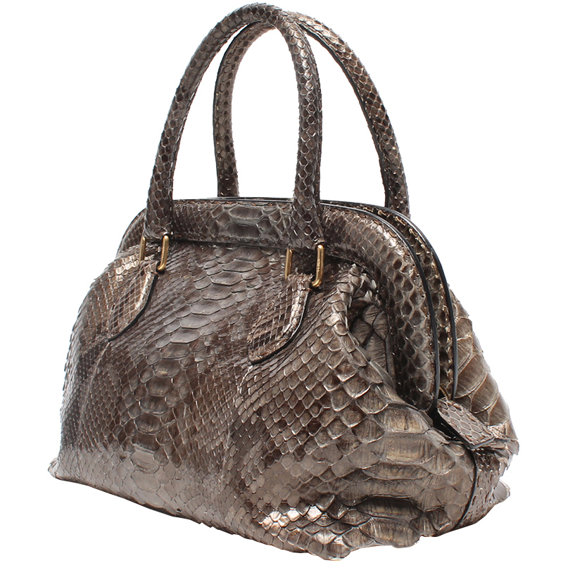 

Fendi Gray Leather Selleria Bag, Grey