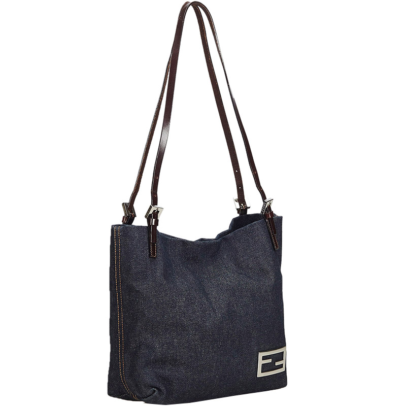 

Fendi Blue Denim Shoulder Bag