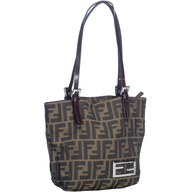 

Fendi Brown Zucca Jacquard Shoulder Bag