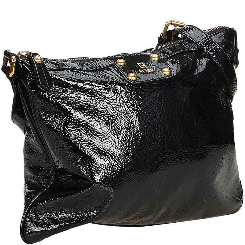 

Fendi Black Patent Leather Crossbody Bag