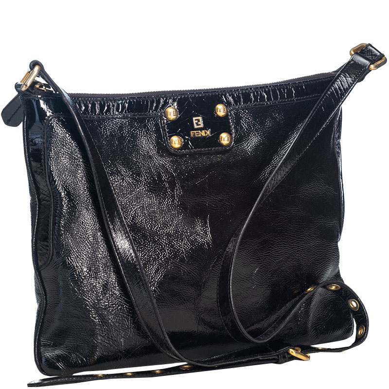 

Fendi Black Patent Leather Crossbody Bag