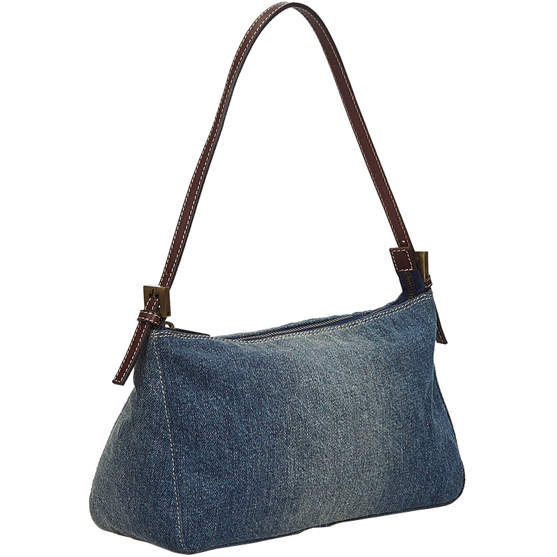 

Fendi Blue Denim Baguette