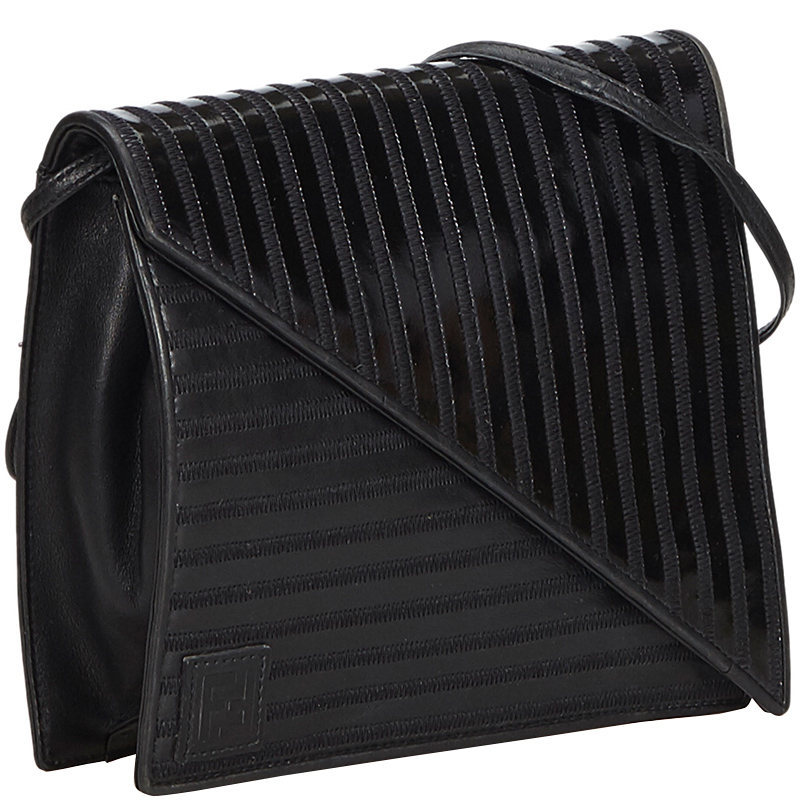 

Fendi Black Patent Leather Crossbody Bag