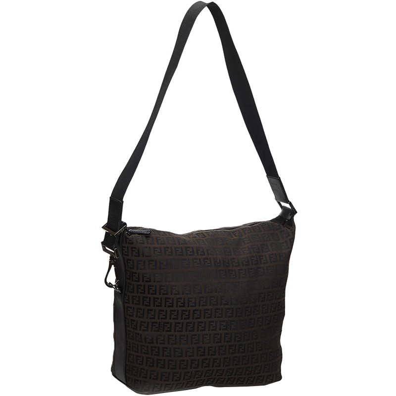 

Fendi Dark Brown Canvas Zucchino Crossbody Bag