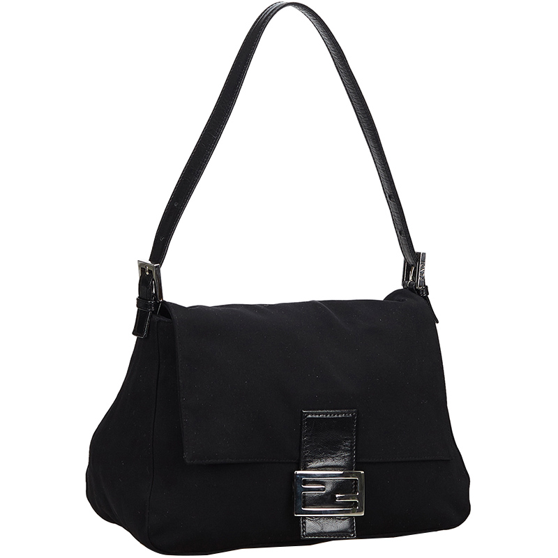 

Fendi Cotton Mamma Shoulder Bag, Black