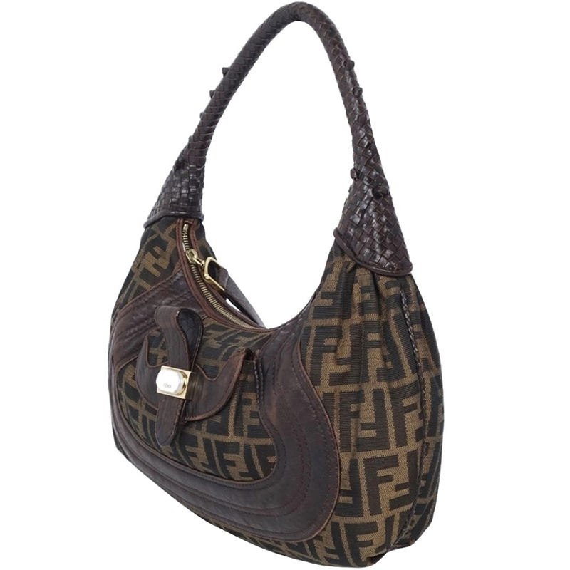 

Fendi Tobacco Zucca Canvas and Leather Spy Bag, Brown