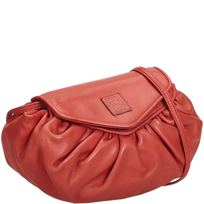 

Fendi Red Leather Crossbody Bag