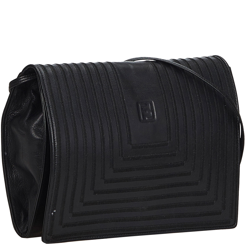 

Fendi Black Leather Crossbody Bag