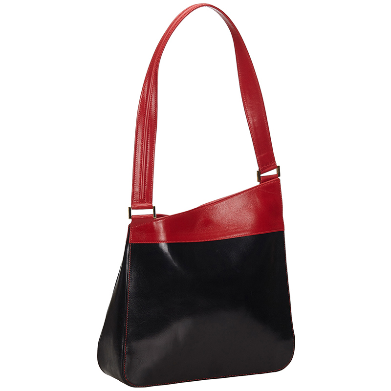 

Fendi Red/Black Leather Shoulder Bag