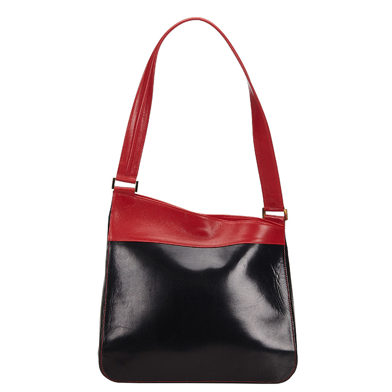 Pre-owned Fendi Red/black Leather Shoulder Bag