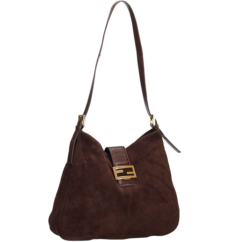 

Fendi Brown Suede Mamma Shoulder Bag