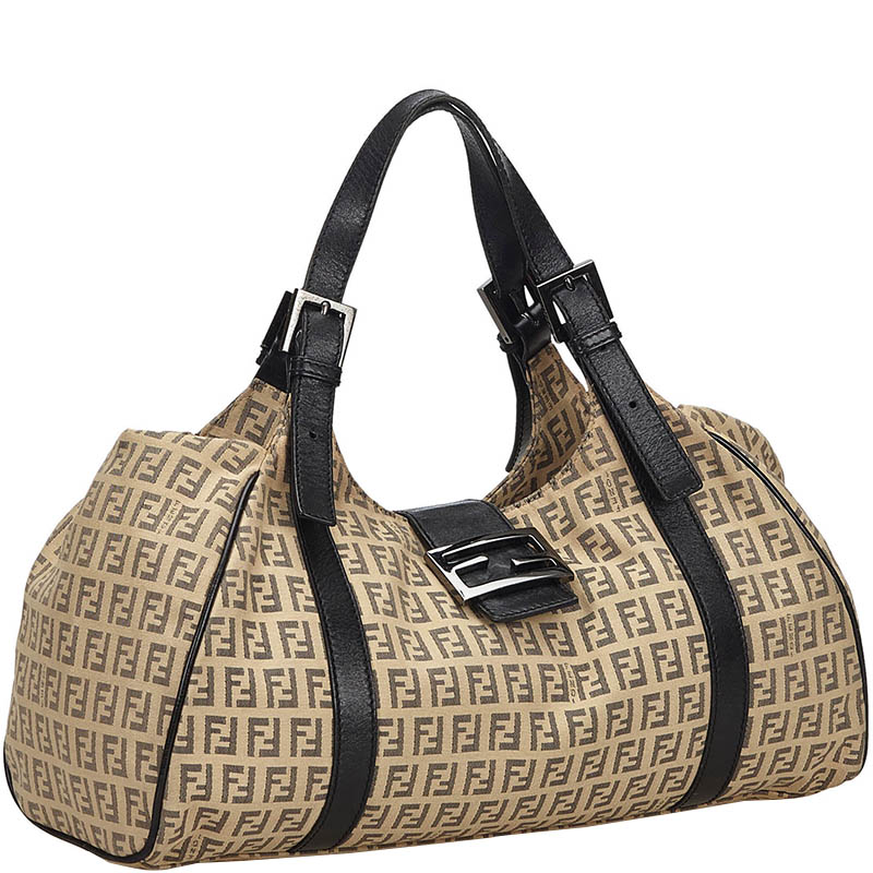 

Fendi Brown/Beige Zucchino Canvas Satchel