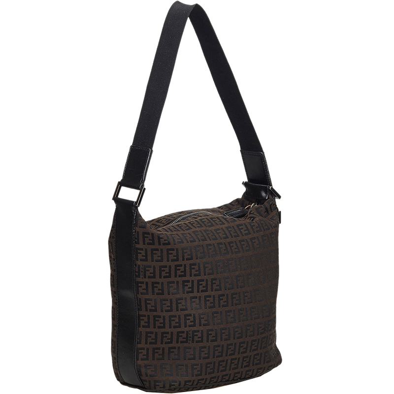 

Fendi Brown/Black Zucchino Canvas Jacquard Shoulder Bag