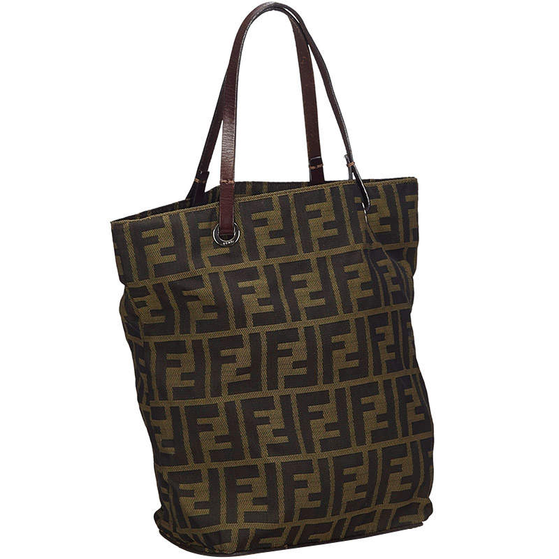 

Fendi Brown Zucca Canvas Tote Bag