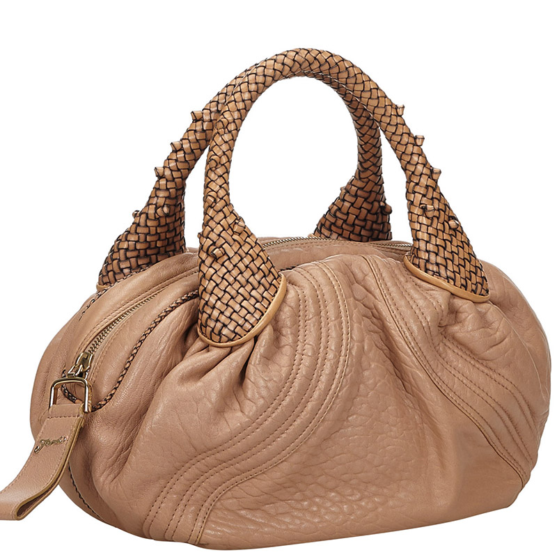 

Fendi Beige Leather Mini Spy Handbag