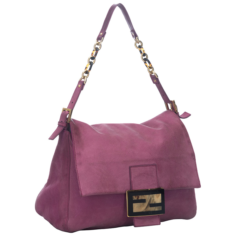 

Fendi Purple Leather Mamma Baguette Bag