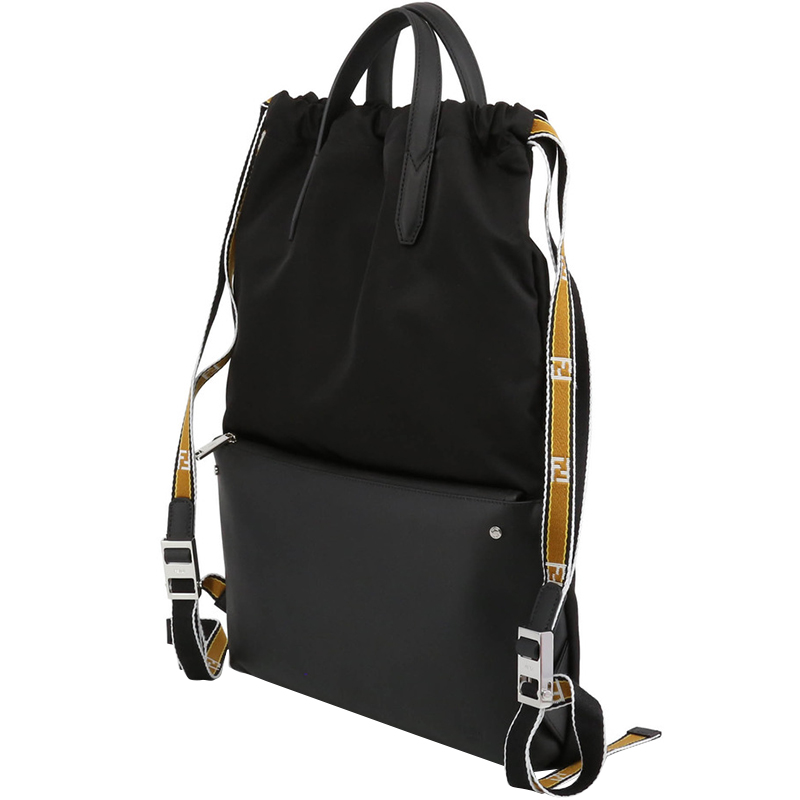 

Fendi Black Nylon and Leather Vocabulary Tote Backpack