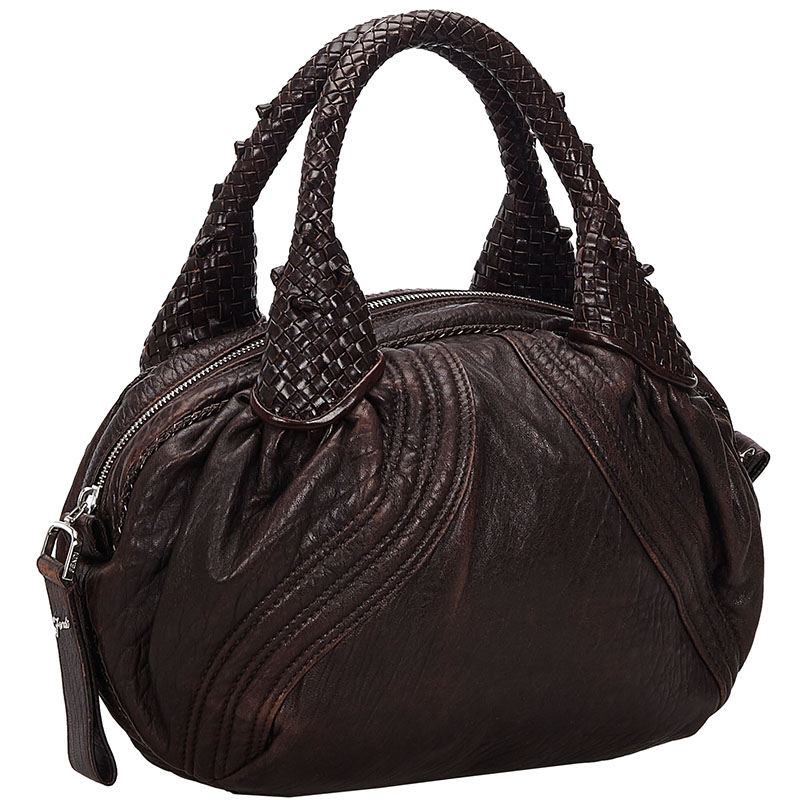 

Fendi Dark Brown Leather Mini Spy Bag
