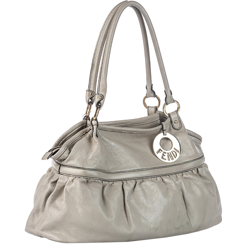 

Fendi White Leather Chef Shoulder Bag