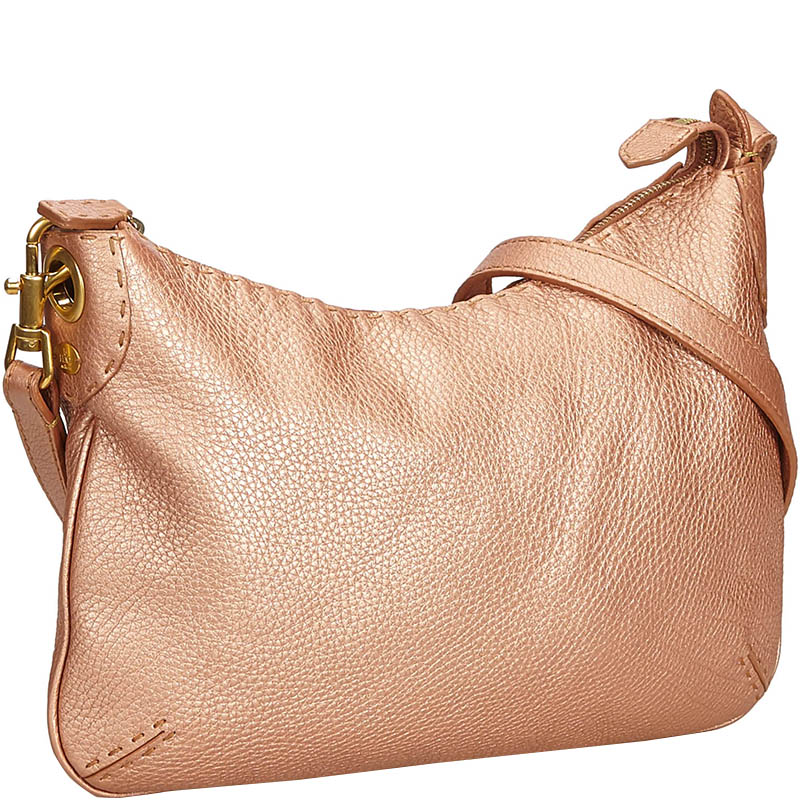 

Fendi Pink Selleria Leather Crossbody Bag
