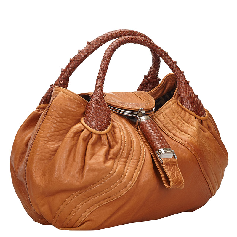 

Fendi Brown Leather Spy Bag