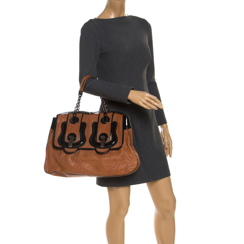 

Fendi Brown/Black Leather B Bag