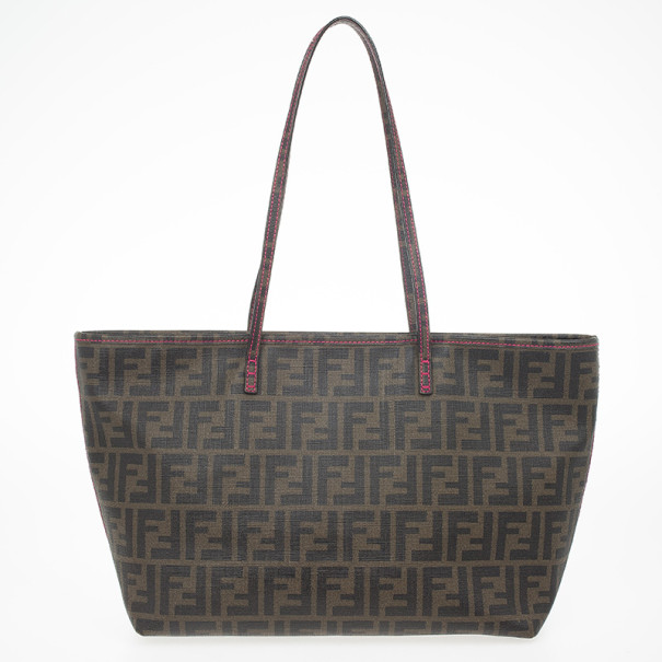 Pre Owned Fendi Brown Zucca Tote
