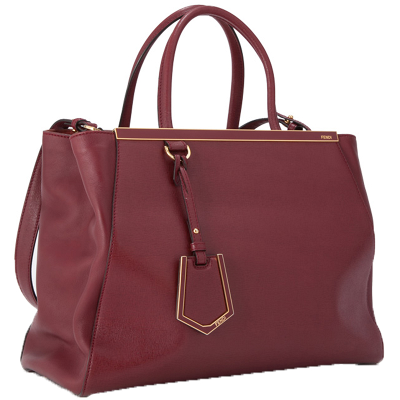 

Fendi Red Leather  2 Jours Tote