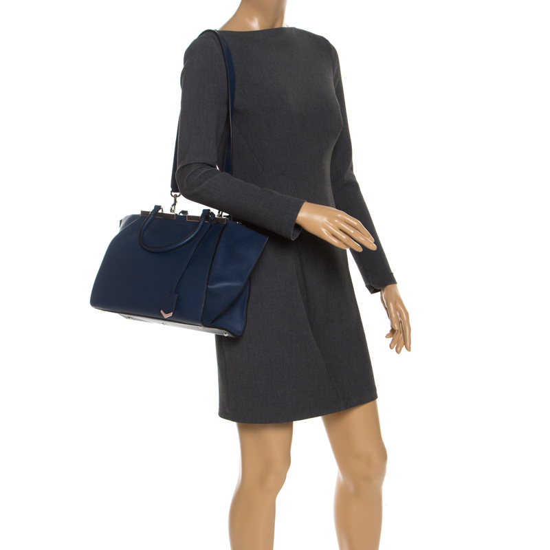 

Fendi Blue Leather 3Jours  Tote