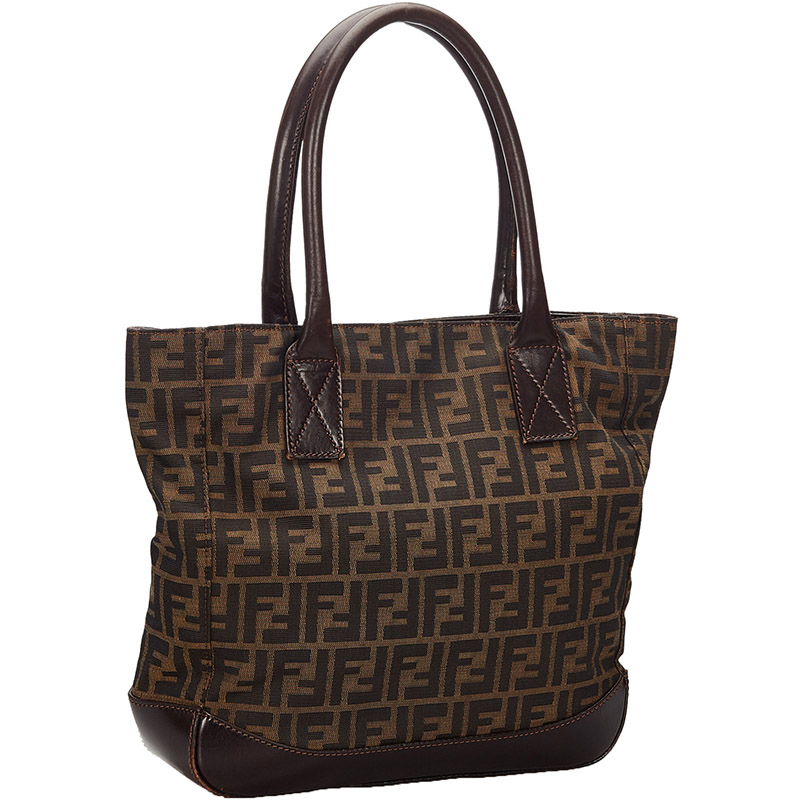 

Fendi Dak Brown Zucca Canvas Tote Bag